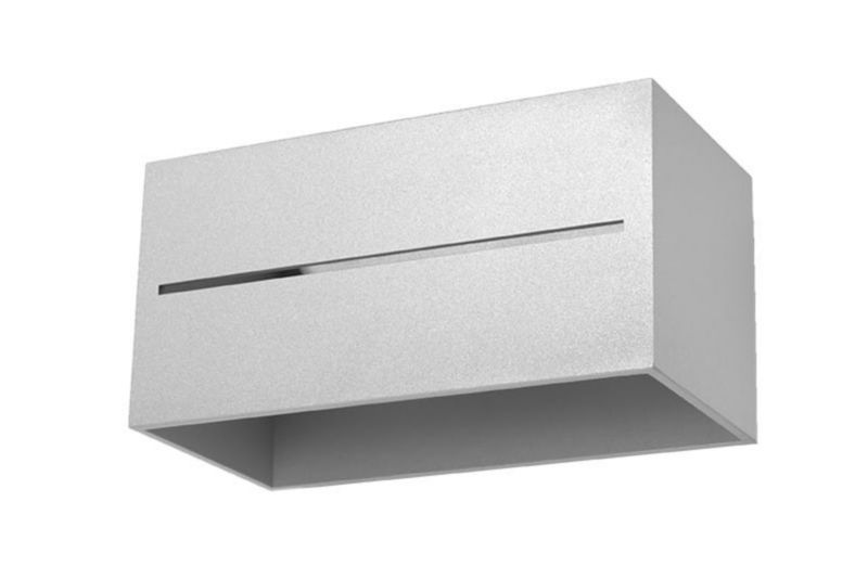 Kinkiet ścienny Sollux Lighting Lobo szary 2 x G9 x 40W IP20 wym: 10 x 20 x 20 cm - 1 szt.