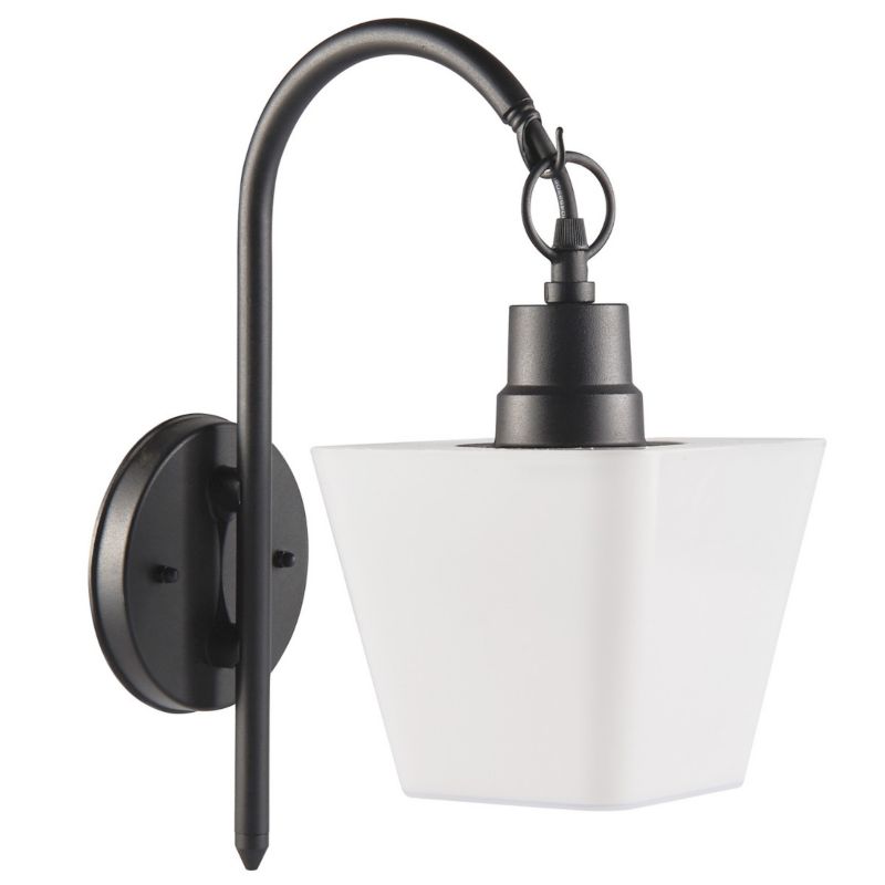 Kinkiet ścienny zewnętrzny Polux Giza biało-czarny mat 1 x E27 x IP44 wym: 34 x 15 x 26,3 cm - 1 szt.