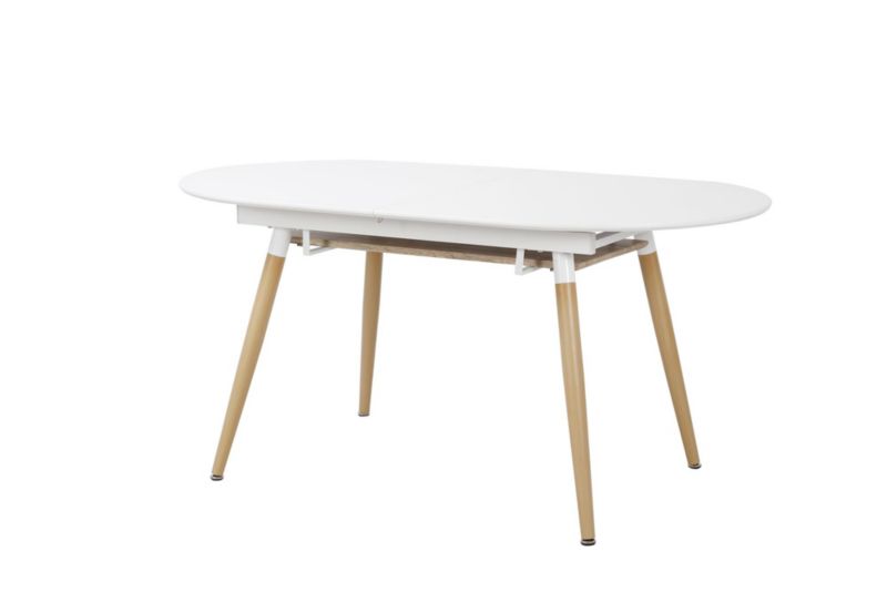 Stół Halmar CALIBER 160(200)x90 rozkładany biały/dąb san remo 1 szt