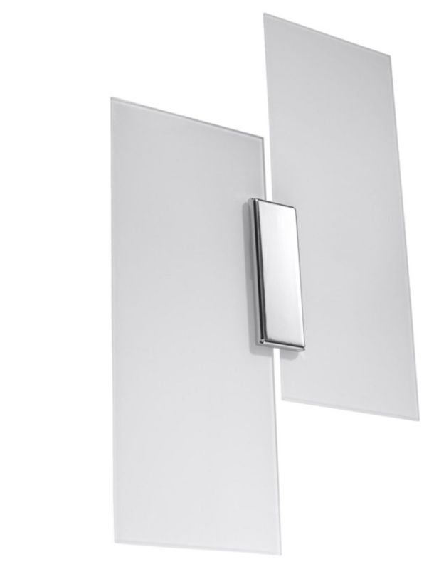 Kinkiet ścienny Sollux Lighting Fabiano biały chromowany 2 x E27 x 60W IP20 wym: 37 x 27 x 7 cm - 1 szt.