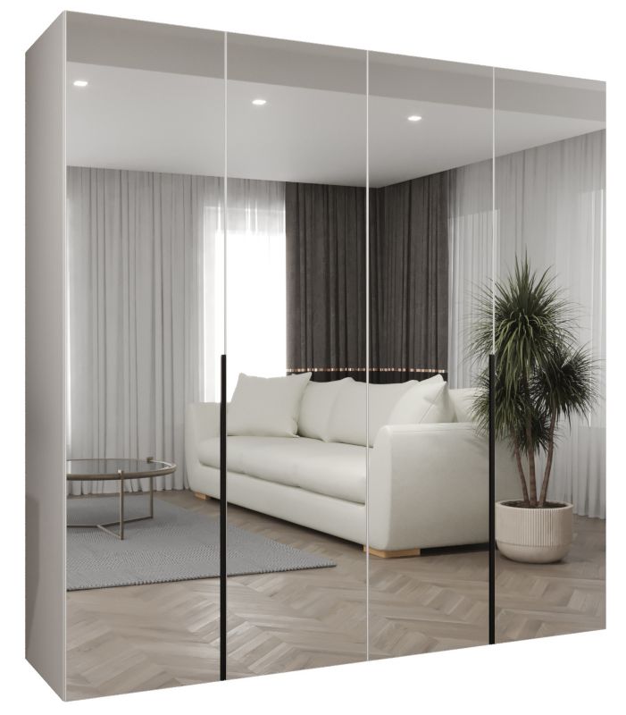 Szafa uchylna otwierana ALICANTE 3 200 wys 202 cm Biały + Czarny 1 szt