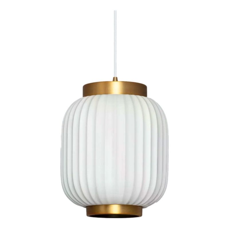 Lampa wisząca Abruzzo Porcellado biało-złota wym: 140 x 19,5 x 19,5 cm 1xE14 x 40W 1 szt.