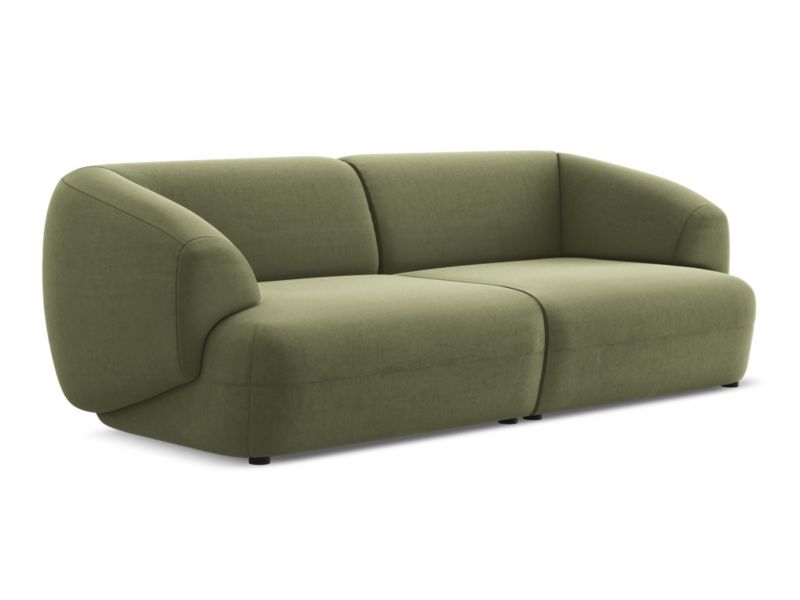 4-osobowa kanapa modułowa LaMiaSofa RIMINI z tkaniny welwetowej 232x98 cm oliwkowy 1 szt.