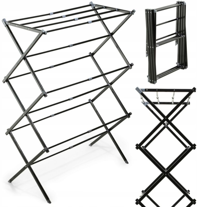 Suszarka Na Pranie KADAX Stojąca 104cm Ubrań Bieliznę Składana Pionowa Stalowa 1szt.