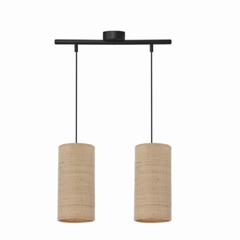 Lampa sufitowa wisząca Candellux Fleri 9769 czarno-beżowa szerokość 45 cm 2xE27 x 60W 1 szt.