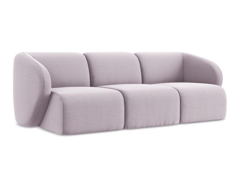 3-osobowa kanapa modułowa LaMiaSofa CERVO z tkaniny welwetowej 244x94 cm lawendowy 1 szt.