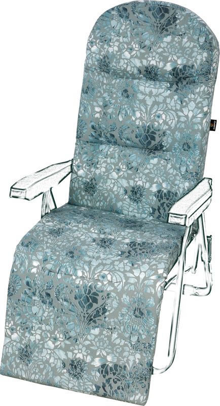 Poduszka na leżak z podnóżkiem AMPO pianka niebieski szary 1 szt.