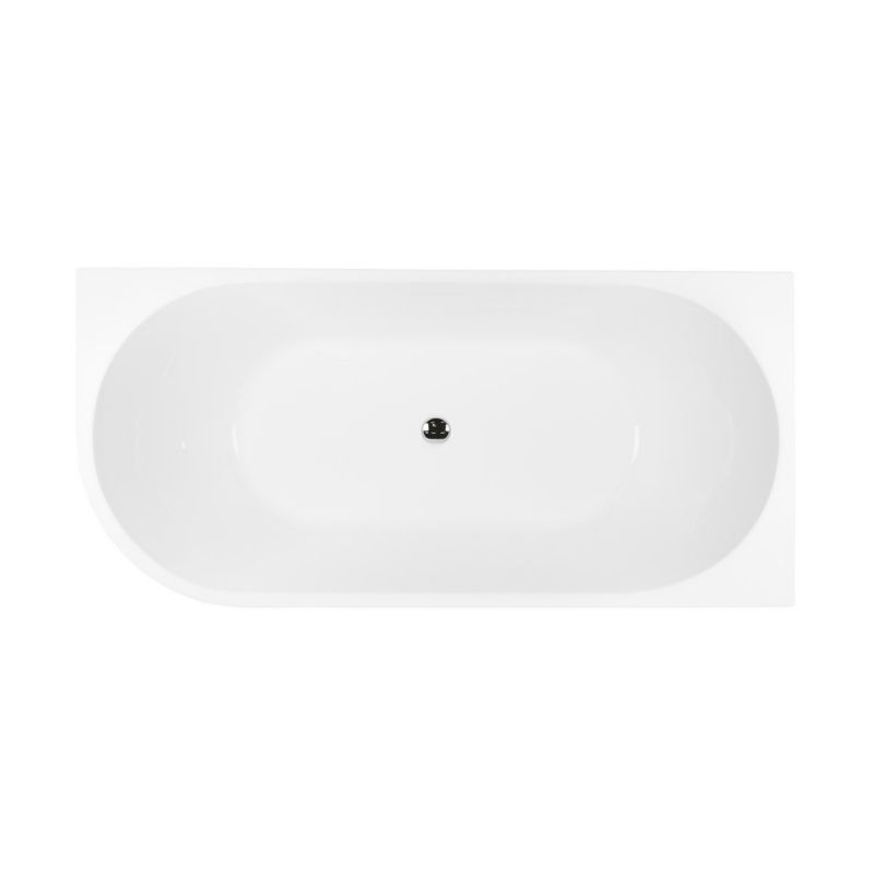 Wanna wolnostojąca Hagser Ilsa 150x75 cm, akrylowa, biały połysk, system przelewowy, 1 szt.