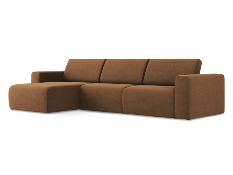 Modułowa sofa 4-osobowa LaMiaSofa CASERTA z tkaniny strukturalnej 314x167 cm terakota 1 szt.