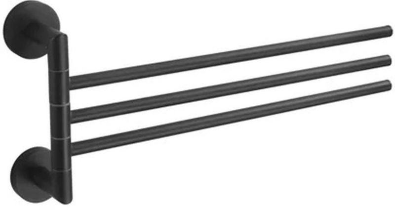 Wieszak na ręczniki Stella Classic czarny mat 42x6,5x19,5 cm metalowy 1 szt.