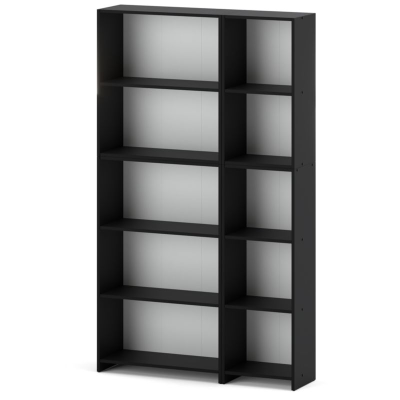 Regał Hurtownia-Mebli Półek 5 Pella 110 110cm Czarny Mat 110x30x189 cm 1szt.