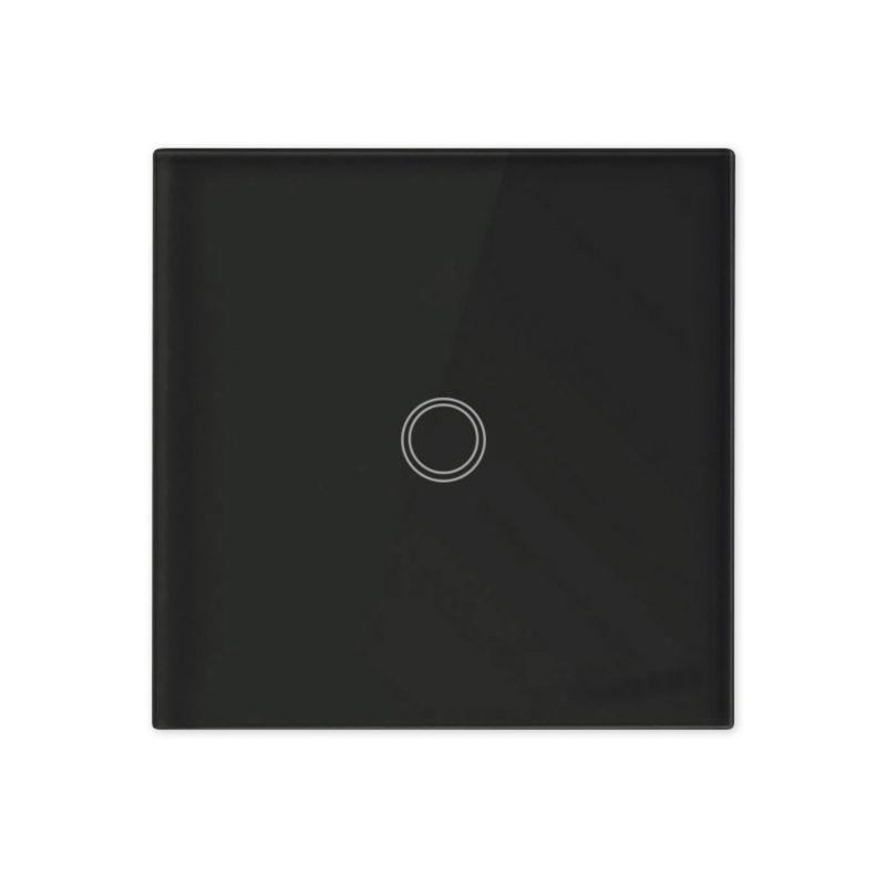 Włącznik dotykowy pojedynczy MasterLED szklany czarny IP54 3-300W z podświetleniem 1 szt.