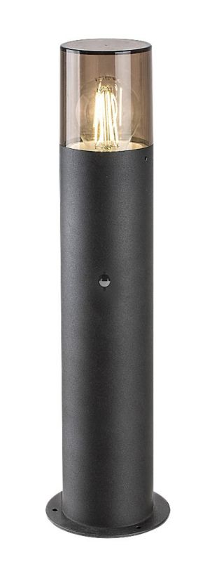 Lampa ogrodowa stojąca Rabalux Teplice czarny matowa-kolor dymny czujnik 1 x E27 x IP44 wym: 44 x 8 x 8 cm - 1 szt.