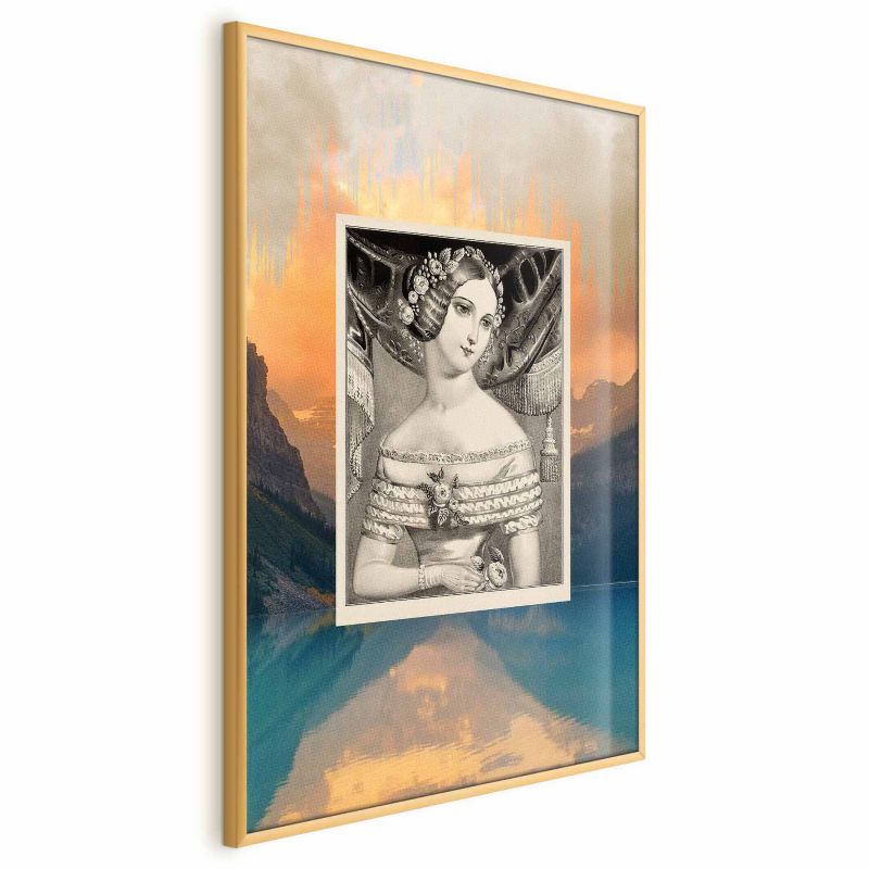 Plakat Artgeist Retro portret 29,7x42 cm z ramą złotą 1 szt