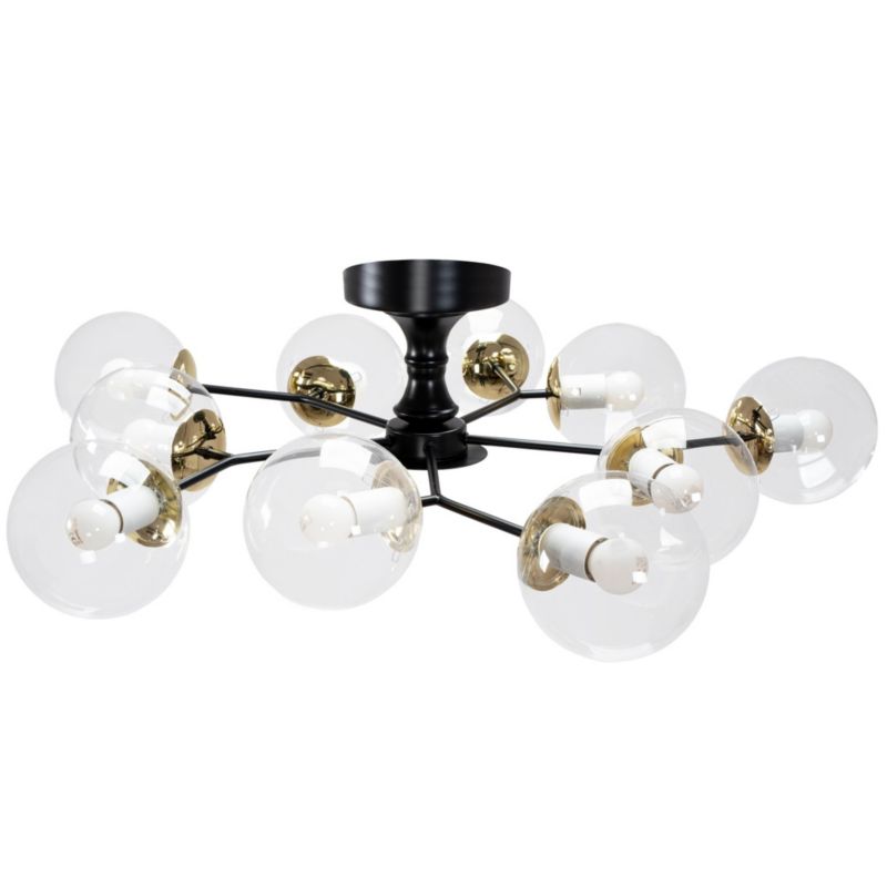 Lampa Sufitowa Toolight App1136-10C Czarny Złoty 1 Szt