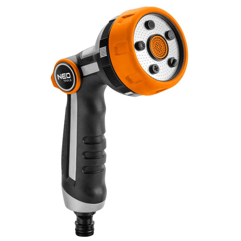 Zraszacz NEO wielofunkcyjny 5 funkcji z płynną regulacją metalowa tarcza 15-708 1szt.