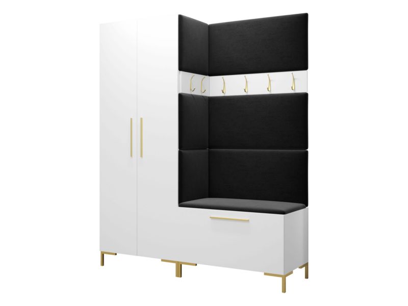 Garderoba MIRJAN 24 Zilion I biały + czarny 1 kpl.