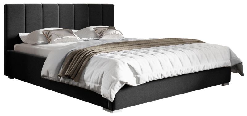 Łóżko tapicerowane 180x200 z materacem Bonni Ledo Czarne 1 szt.