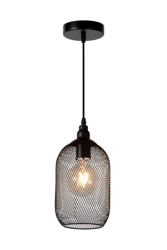 Lampa sufitowa wisząca Lucide Mesh 0373 czarna szerokość 15 cm 1xE27 x 60W 1 szt.