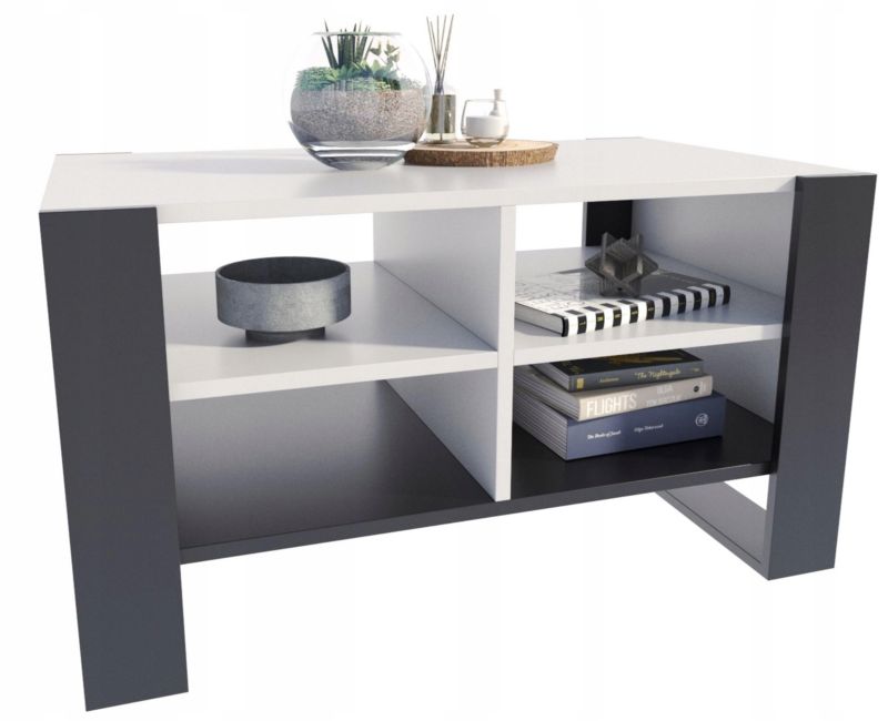 Ława Matkam stolik FIGA 100 cm Per biały-czarny 1 szt.