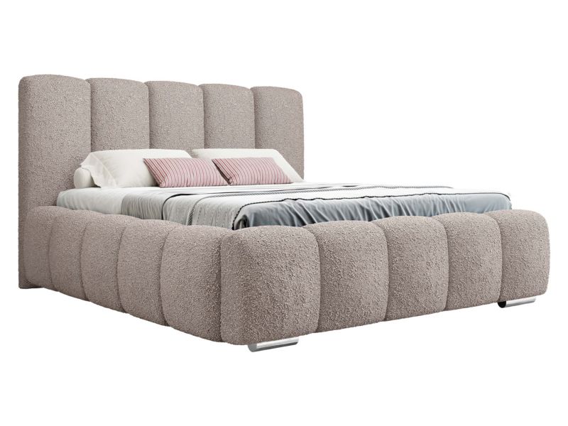 Łóżko tapicerowane MIRJAN 24 Wizko 160x200 bukla zgaszony róż 1 szt.