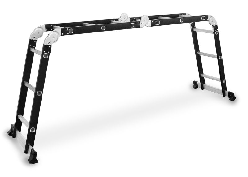 Drabina stalowo-aluminiowa 4x3 DRABEST uniwersalna przegubowa 125 kg 1 szt.