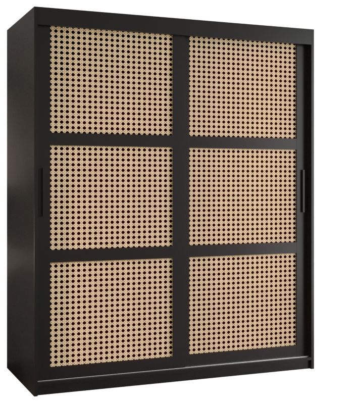 Szafa przesuwna Garderoba Abiks PLECIONKA WIEDEŃSKA 150 czarny 1 szt.