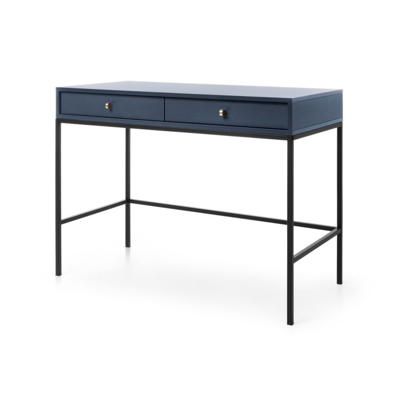 Toaletka z szufladami Bettso Molly 104 cm na czarnym stelażu granatowy 1szt.