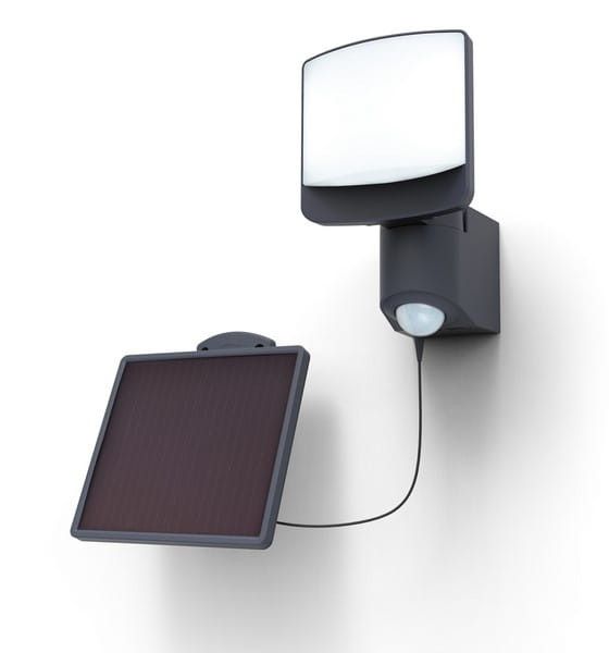 Naświetlacz solarny LED Lutec szary LED 7W 5000K 500lm czujnik ruchu IP54 wym: 15,3 x 12 x 18,5 cm tworzywo sztuczne - 1 szt.