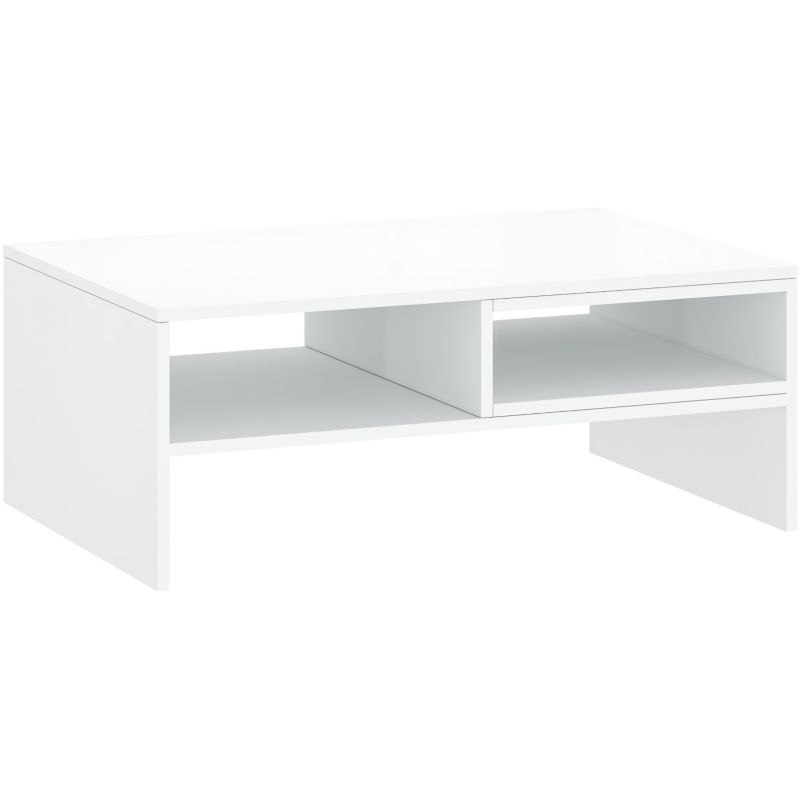 Ława z Półką FLARE Mebel Elite do Salonu 90 cm Biała Nowoczesna 1 szt