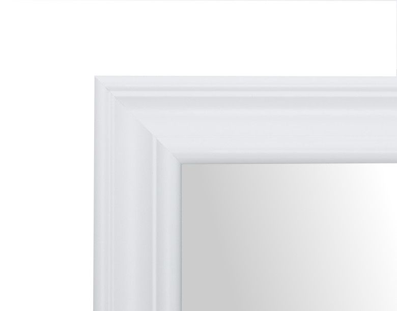 Stylowe lustro Profilmat w białej ozdobnej retro ramie 70X60cm 1szt.