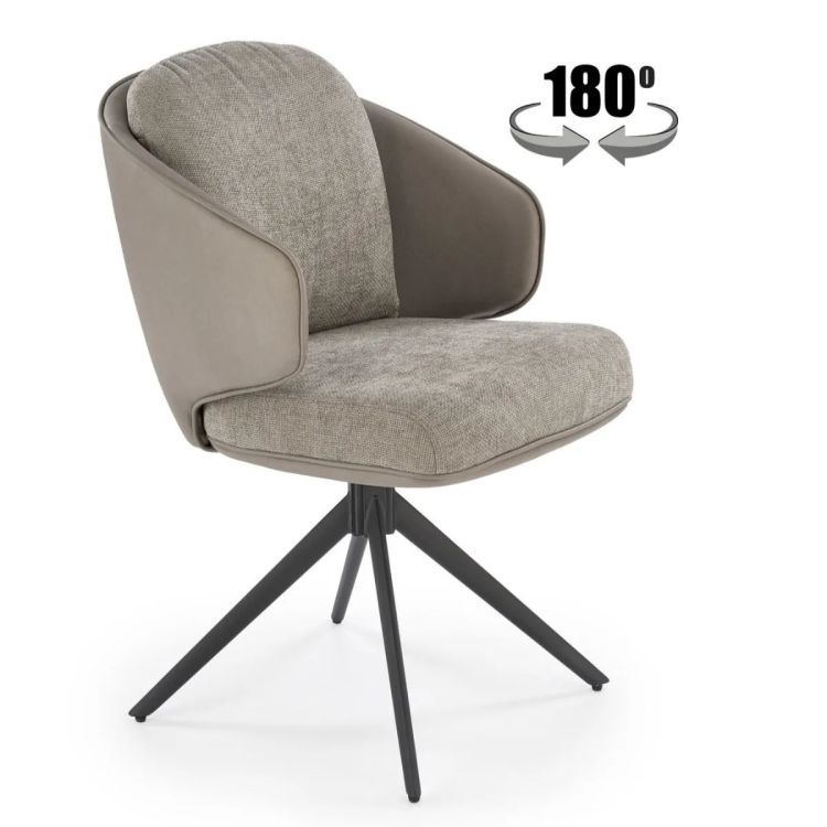 Krzesło Halmar tapicerowane K554 szare obracane 1 szt