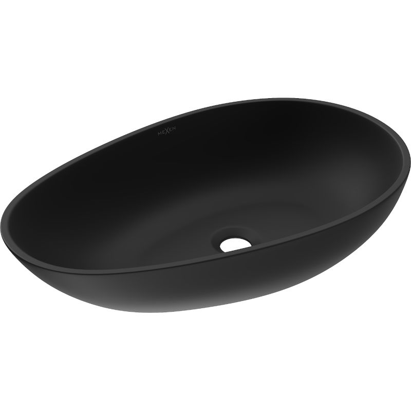 Umywalka nablatowa Mexen Nora czarna 60x36 cm 1 szt.
