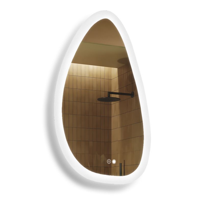Lustro łazienkowe Artforma 64x104cm nieregularne LED Dual włącznik mata grzewcza DRIP222 1szt.