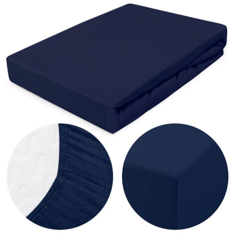 Prześcieradło jersey z gumką Darymex 120x200 kolor Ciemny Granat 1 szt.