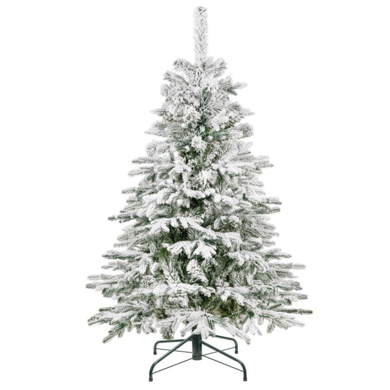 Choinka sztuczna Springos 150 cm świerk kaukaski ośnieżony ze stojakiem 1 szt.