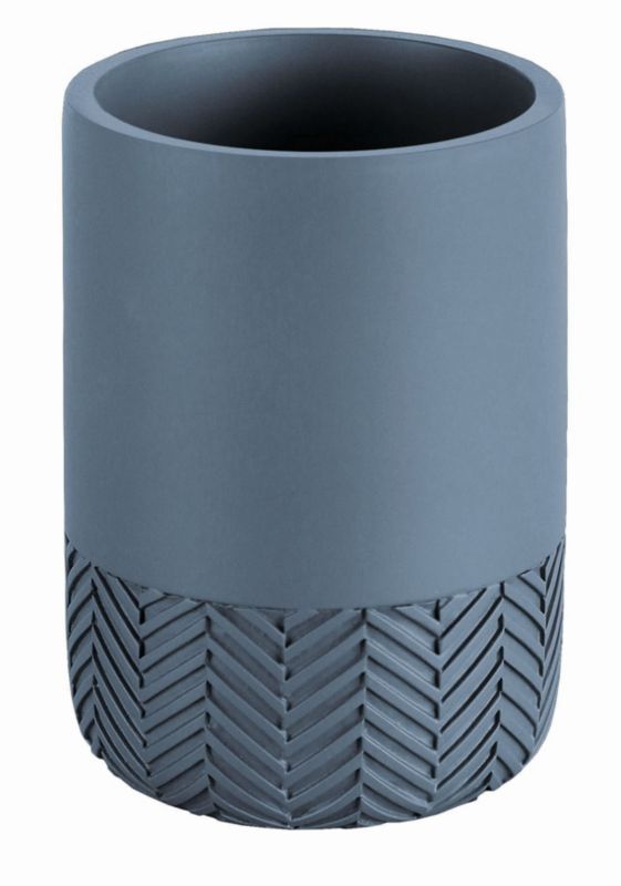 Kubek na szczoteczki Kleine Wolke Herringbone niebieski 260ml 1 szt.
