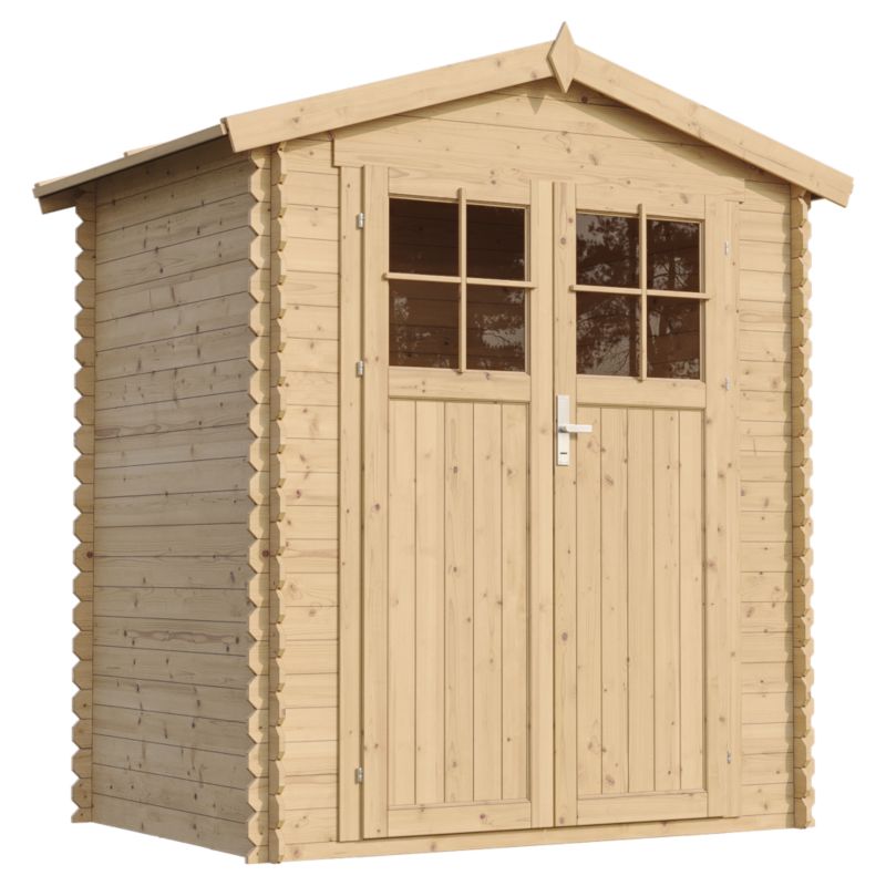 Drewniany domek ogrodowy Timbela 1.98 m² M367F zamykane drzwi, drewno naturalne, grubość deski 19 mm, 1 szt.