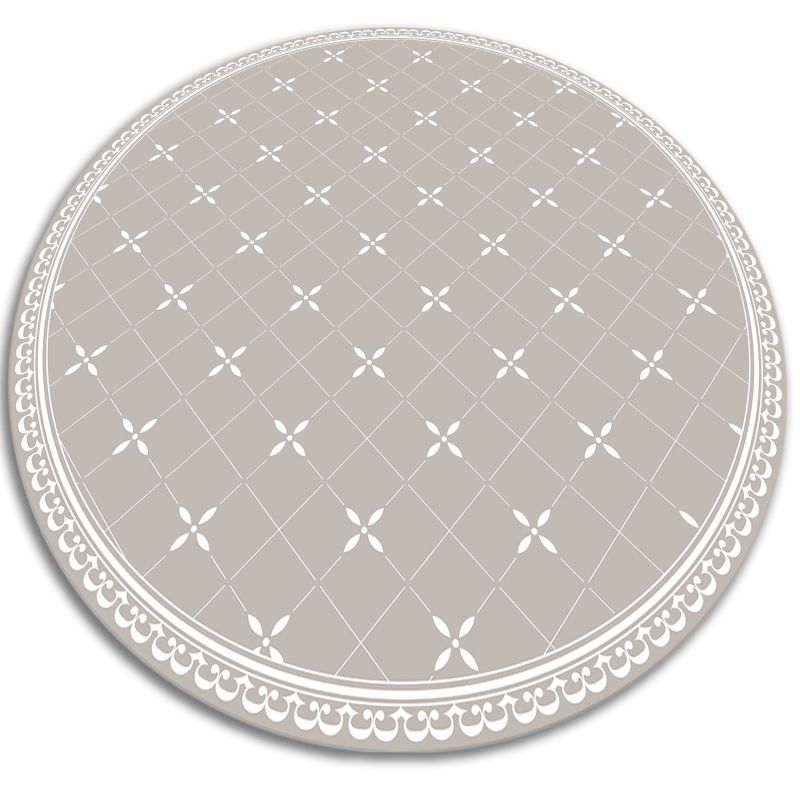 Dywan Tulup Winylowy z Nadrukiem Okrągły Tulup fi90 cm Delikatne krzyżyki Uniwersalny z Modnym Wzorem 1 szt.