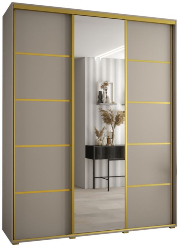 Szafa przesuwna Abiks 60 wysoka Dakota 5 200 kaszmir+kaszmir+złoty 1 szt