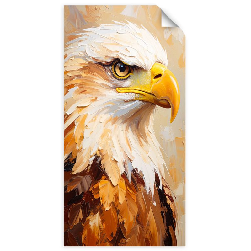 Naklejka na ścianę do pokoju młodzieżowego Feeby Orzeł Ptaki Zwierzę Malowany 60x120cm 1szt