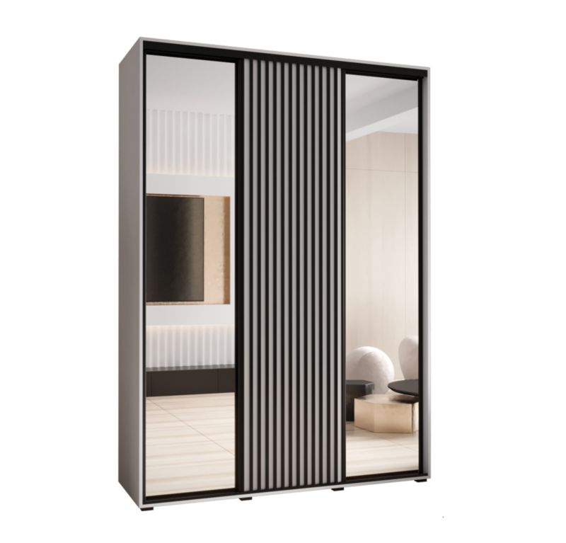 Szafa przesuwna Garderoba Abiks LANKO 2 180 gł. 60 biały/biały 1 szt.