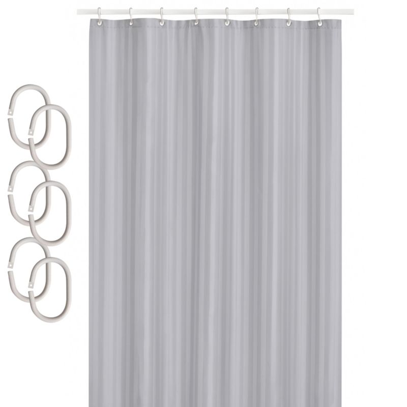 Zasłona prysznicowa Estiva tekstylna 120x200 szara 1 szt.