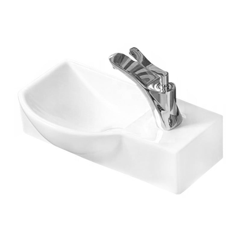 Umywalka nablatowa Mexen Hugo biała 40x22 cm 1 szt.