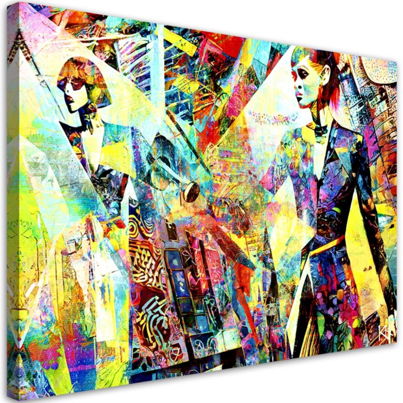 Obraz do salonu pokoju nowoczesny Feeby Modna Kobieta Glamour Kolorowy 90x60cm 1szt