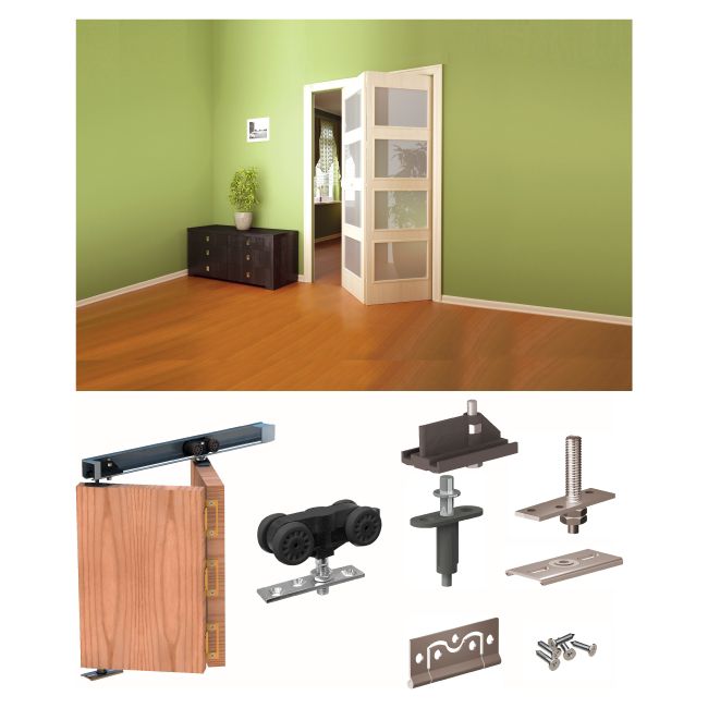 Komplet złączy do drzwi przesuwnych Valcomp Herkules Plus 2 x 40 kg