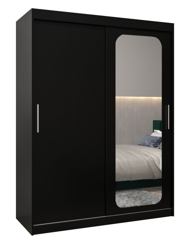 Szafa przesuwna Garderoba Abiks PROMO T2 150 czarny/czarny 1 szt.