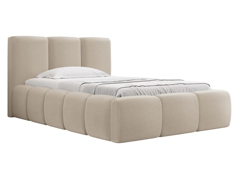 Łóżko tapicerowane MIRJAN 24 Kevson 90x200 kość słoniowa 1 szt.