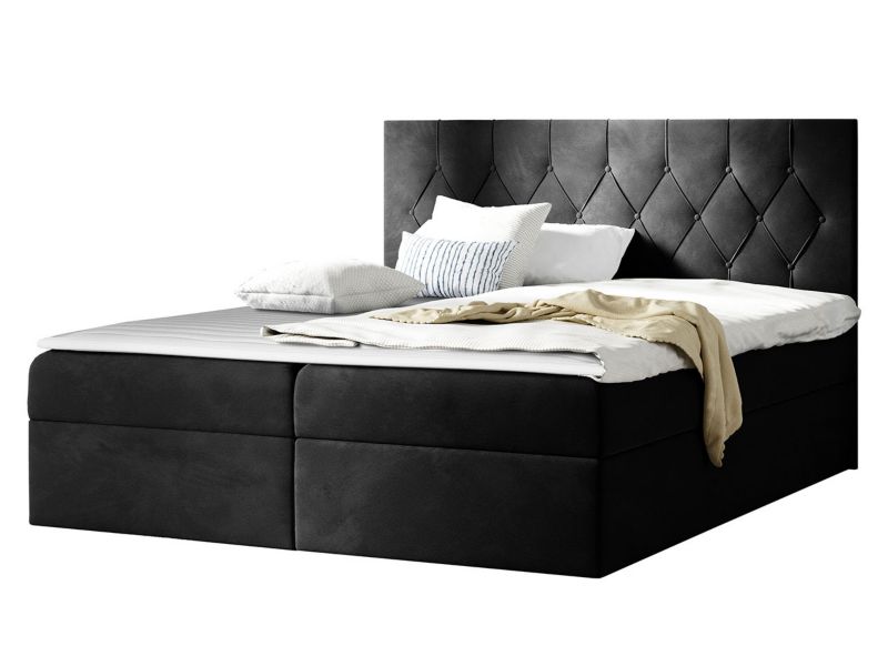 Łóżko kontynentalne MIRJAN 24 Sky 120x200 czarny 1 szt.