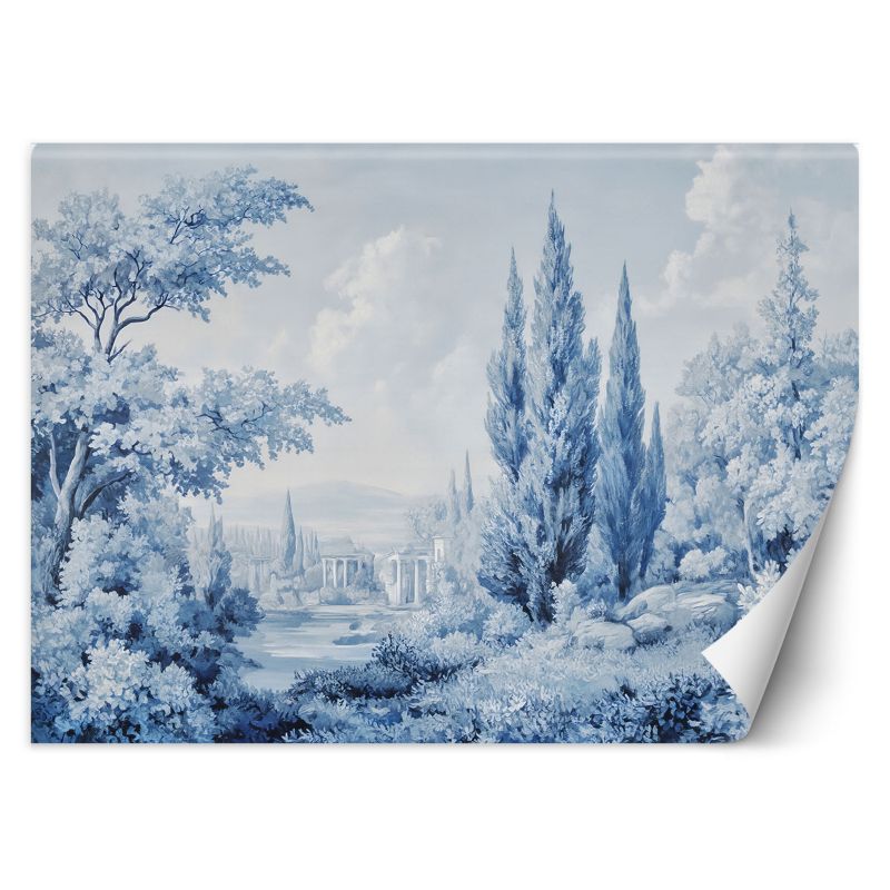 Fototapeta Feeby Krajobraz Las Drzewa Natura Niebieski 350x245 1 szt